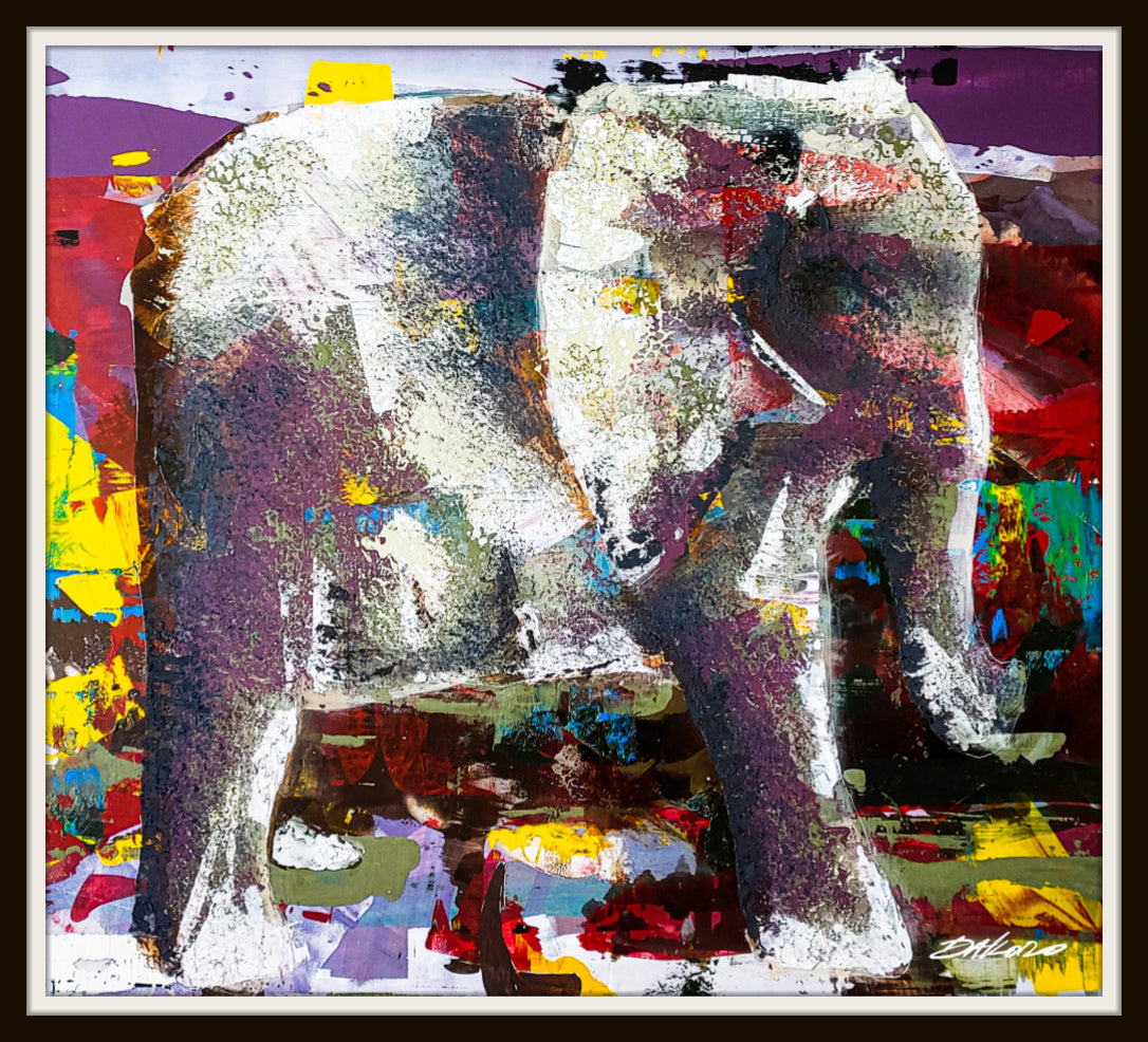 "Memory" Elephant oil painting