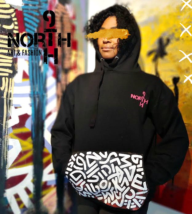 Custom Hand Painted Hoodie (Black)